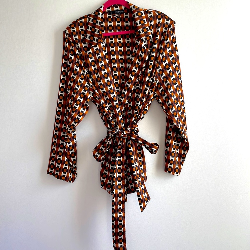 Mango Geometric Top Size 18